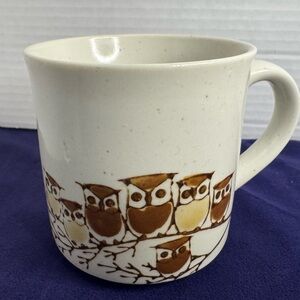Vintage Otagiri Owls Mug Owls On A Branch 70s Cottagecore